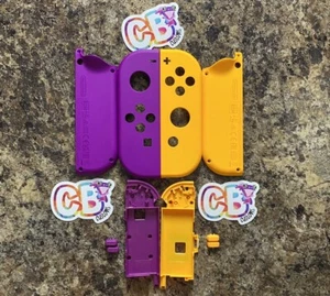 Genuine Nintendo Switch Joycon Housing Shells Purple (L) & Orange (R) OEM - Picture 1 of 5