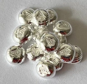 100 - 1g SILVER .999 FreeMason hand poured bar Masonic 100 one gram Free Mason - Picture 1 of 5