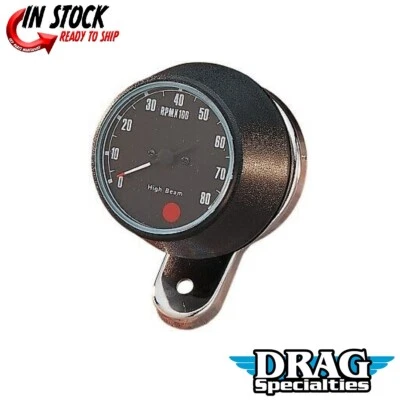 Tacómetro Drag Specialties DS-243941 negro 8000 RPM Foto 1 de 3