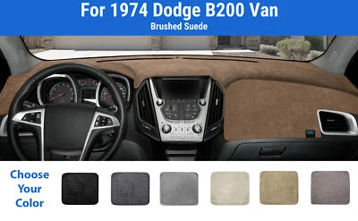 Cubierta de alfombrilla de tablero para camioneta Dodge B200 1974 (gamuza cepillada) Foto 1 de 4