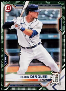 2021 Bowman #BP-72 Dillon Dingler Prospects Camo Detroit Tigers - Bild 1 von 2