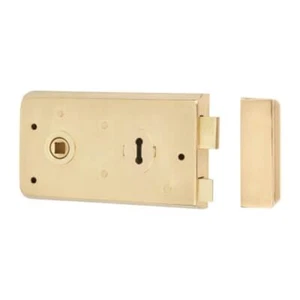 STEEL RIM SASH LOCK /LATCH old Victorian retro style Deadbolt Door shed lock - Picture 1 of 16