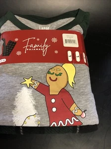 Girls Flannel Christmas Pajama Set Large 14/16-New-Gingerbread Girl Cute & Comfy - Picture 1 of 4