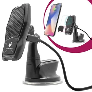 Qi Wireless Car Mobile Holder Mount suitable for Samsung Galaxy S24 S23 - Picture 1 of 9