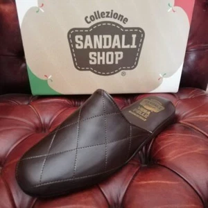 MENS SLIPPERS SLIPPERS SOFT FULL LEATHER AUTUMN-WINTER LIGHT SOFT - Picture 1 of 8