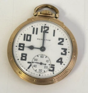VTG HAMILTON 992B 21 Jewels 16S Railroad Watch Model 5 GOLD FILL CASE USA 8/32 - Picture 1 of 9