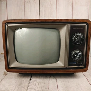 Vintage General Electric CRT TV Portable Color Gaming 10" Wood Grain - 10AB1406K - Picture 1 of 15