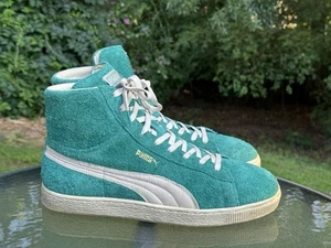Puma Mid Classic Suede Men’s Size 10.5 Green High Top Sneakers OG - Picture 1 of 13