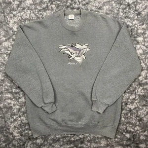 Vintage Crazy Shirts Hawaii Sweatshirt Mens Size XL Gray Maui 90s Ocean Whales - Picture 1 of 9
