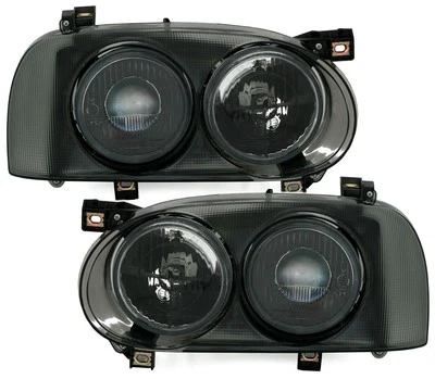 Faros Negros DOKA Twin Izquierda + Derecha Con Mira Para VW GOLF 3 91-97