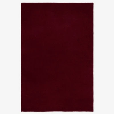 Hand-Tufted Wool Rug 10x13 ft – Grand Deep Wine Nordic Knots Handmade Area Rug - Image 1 of 4