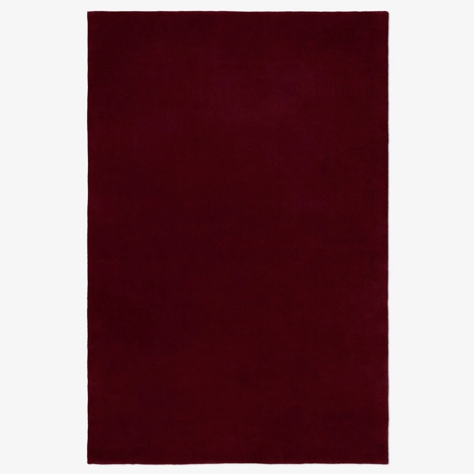 Hand-Tufted Wool Rug 10x13 ft – Grand Deep Wine Nordic Knots Handmade Area Rug - Image 1 of 4