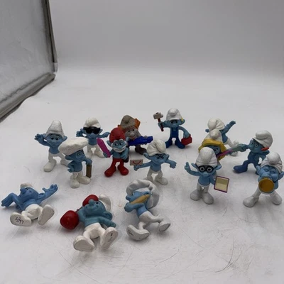 "Figuras de Pitufo - Lote de 15 - Juguetes Happy Meals vintage de Peyo de 3"" McDonalds" Foto 1 de 4