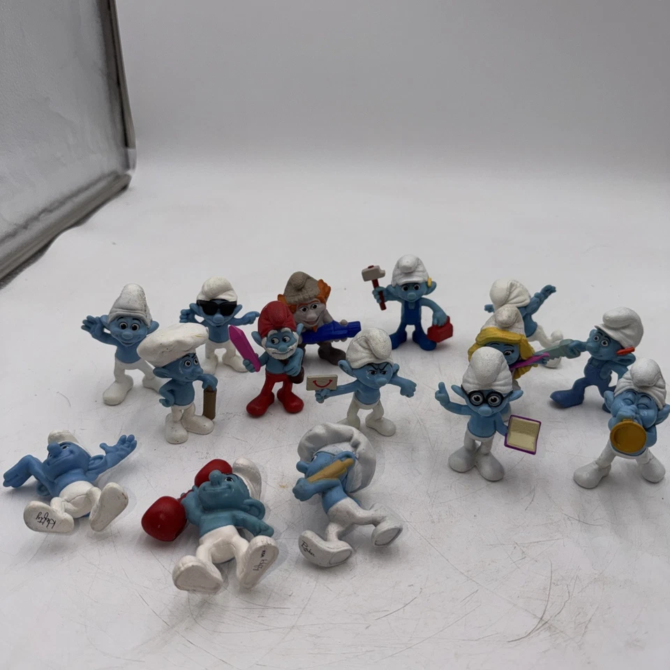 "Figuras de Pitufo - Lote de 15 - Juguetes Happy Meals vintage de Peyo de 3"" McDonalds" Foto 1 de 4