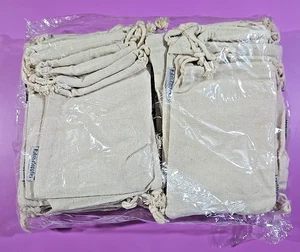 Rakrisa Supplies 4x6 Canvas Bags W/ Drawstring 50 pc Pack "New" - Picture 1 of 1