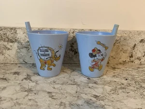 Vintage Disney on Parade Mickey Mouse Pluto Plastikbecher aus Strohhalm von Adler - Bild 1 von 6