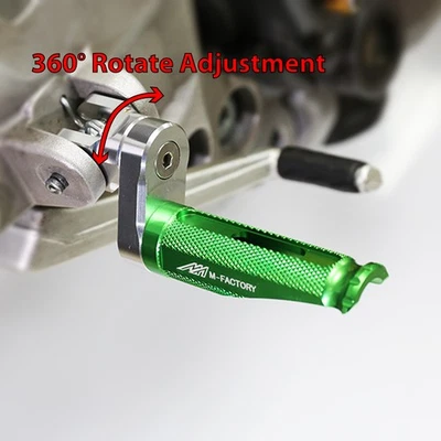 MFP 25mm Adjustable Green Front Foot Pegs For Ducati Monster 1200 R 16-18 19 Foto 1 de 4