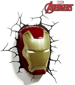 Marvel Iron Man Mask 3D FX Wall Decoration LED Light - Picture 1 of 9