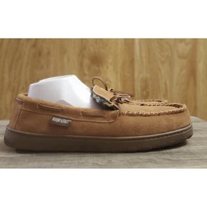 Zapatillas mocasín de gamuza Muk Luks Paul para hombre talla 13 ancho marrón - Imagen 1 de 12