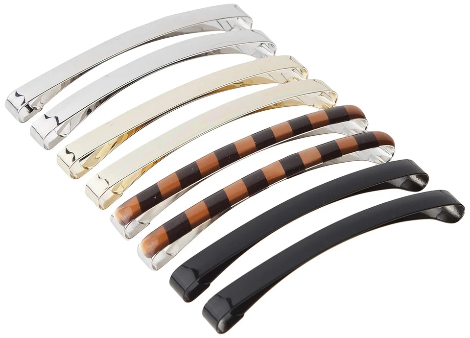 Goody Hair Barrettes Patterned Assorted Colors 8-Count (1941119)