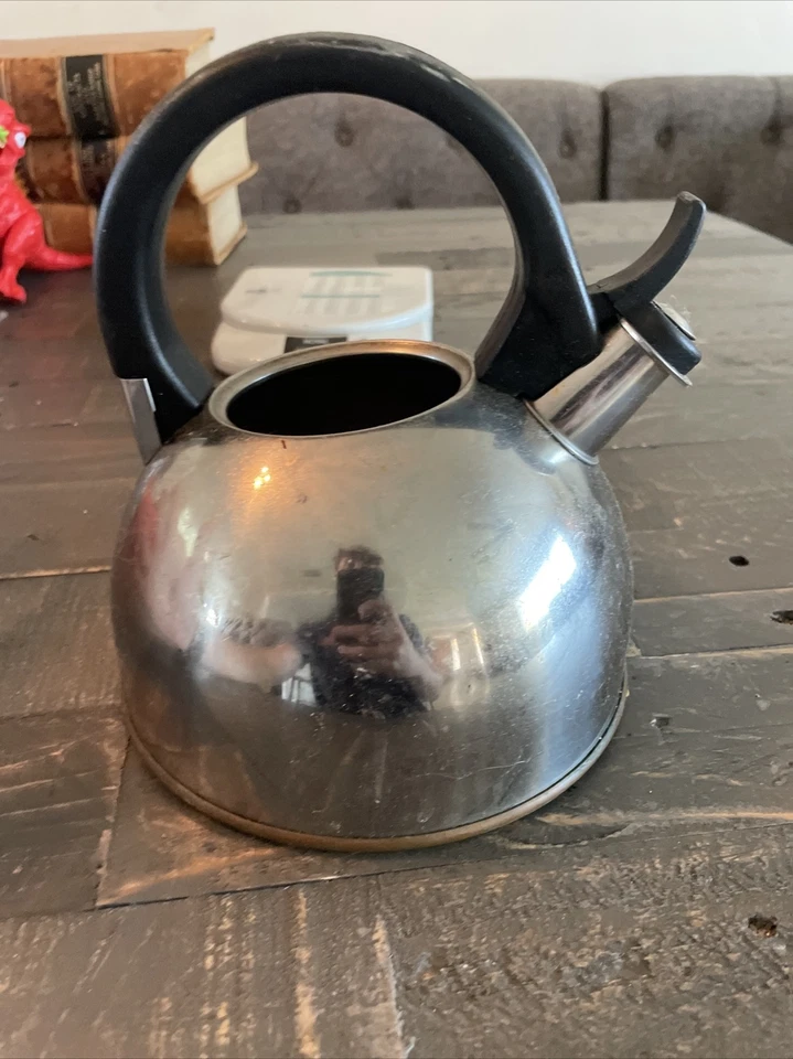 Olla de acero inoxidable cepillada COPCO Whistling 2004 Wilton Industries dc Foto 1 de 3