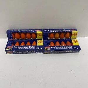 23 Vintage C9 1/2 Joy Brite Orange Christmas Lights replacement bulbs - Picture 1 of 4