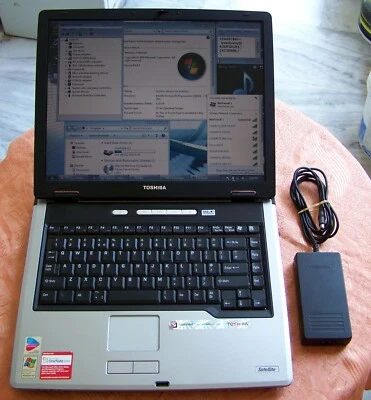 Toshiba Satellite SA50 laptop 15” Pentium 4 M 1.5GHz wIfI Win 7 pro- ΝΟ a50 a40 - Image 1 of 4