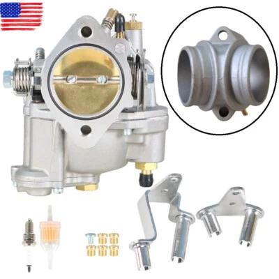 Карбюратор + адаптер для S&S Cycle Super E короткий карбюратор большой двойной спортивный - Изображение 1 из 4