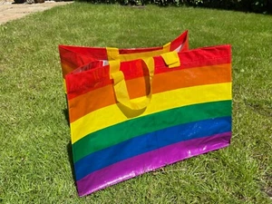 Strandtasche Einkaufstasche stark groß Urlaub  Regenbogentasche Festivaltasche alles - Bild 1 von 3