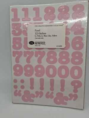 Creative Memories Pastel Colors Number Stickers. Acid Free. Sealed 12 Sheets Tot - Image 1 of 4