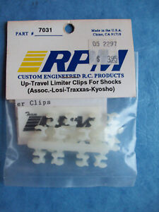 RPM 7031 UP-TRAVEL LIMITER CLIPS SHOCKS ASSOCIATED LOSI TRAXXAS KYOSHO #7031