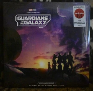 Guardians Of The Galaxy- Volume 3- Target Purple/Blue Colored Vinyl 2-LP+Poster. - Picture 1 of 3