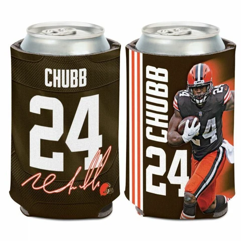 NICK CHUBB CLEVELAND BROWNS SOFT FOAM CAN BOTTLE COOZIE COOLER KOOZIE NFL Cover