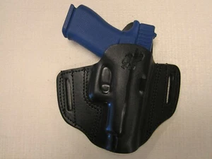 Braids Holsters Glock 48 black leather owb pancake holster - Picture 1 of 5