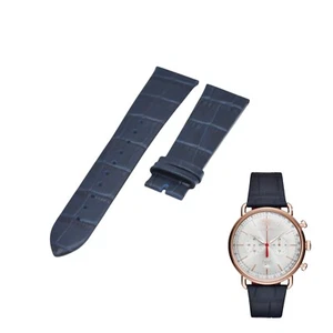 AR11123 22mm Blue Leather Strap For Emporio Armani - Picture 1 of 7