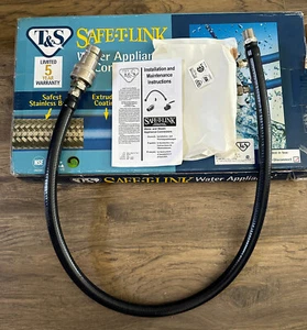 T&S Brass HW-6C-48 Water Hose Reverse Quick Disconnect, 1/2" Diameter, 48" Long - Picture 1 of 21