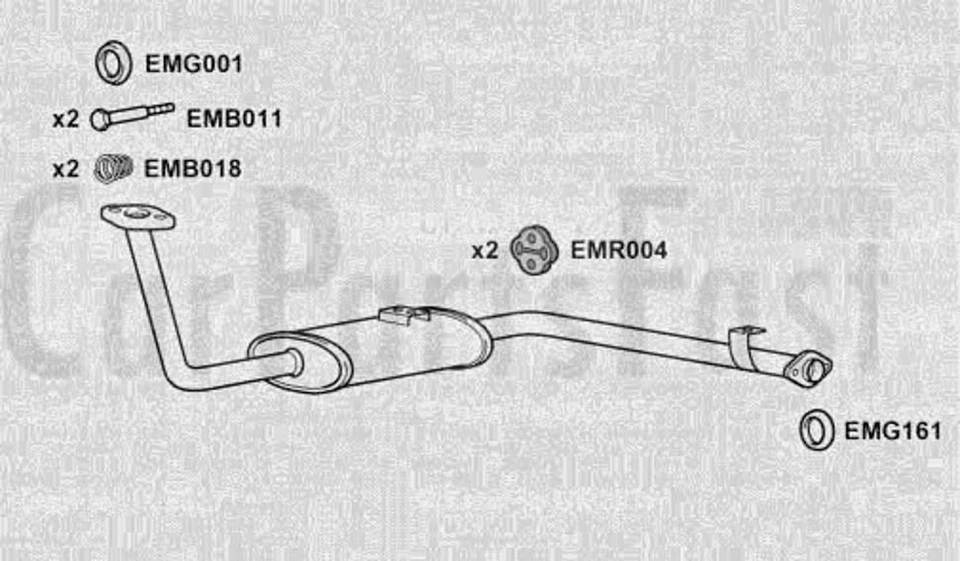 Exsz2001 Ront Pipe & Box Suzuki Sj413 1.3 Essence Pickup 04/1988 À 12/1992 Foto 1 de 1