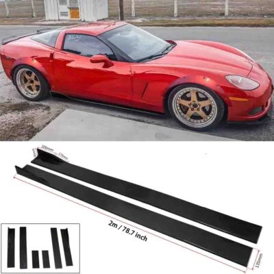 78.7'' Side Skirt Splitter Rocker Panel Extension For Chevrolet Corvette C3 C4 Foto 1 de 4