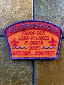 1981 National Scout Jamboree Gulf Ridge Troop 323 Council Florida Mint JSP Patch - Bild 1 von 1
