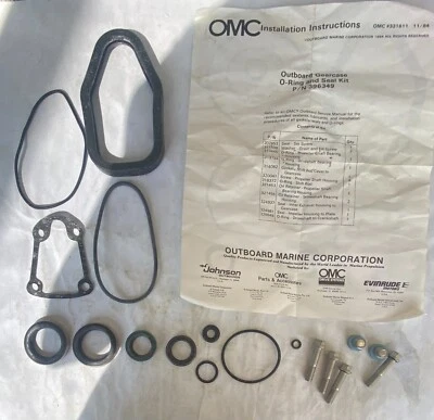 JOHNSON EVINRUDE OMC OUTBOARD GEARCASE O-RING AND SEAL KIT P/N 396349