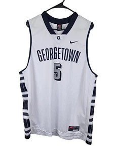 Vintage 90s/2000s Mens XL White #5 Georgetown Hoyas Jersey Nike Team Sports USA - Picture 1 of 8