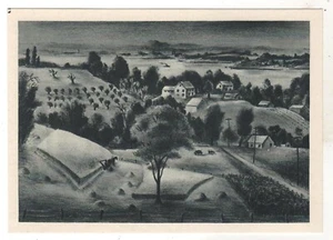 1960 Entlang des Hudson. Landschaft Arnold Blanch Sowjetisch Russische Postkarte Alt - Bild 1 von 2