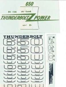 BSA A65T Thunderbolt side cover dry varnish transfer decals mixed types, UK  #K - Foto 1 di 1