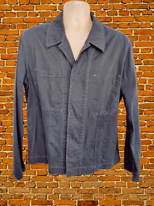 MENS DKNY LARGE BLACK COTTON BUTTON UP LIGHTWEIGHT SHIRT JACKET COAT SHACKET - Picture 1 of 7