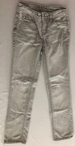 Light Gray JUSTICE Skinny Size 10S Jeans Pants 25" Inseam CS - Picture 1 of 3