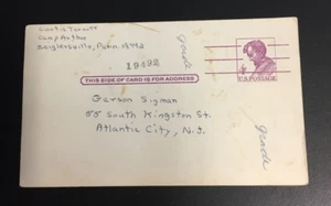 Vintage Postcard, Personal Correspondence - Picture 1 of 2