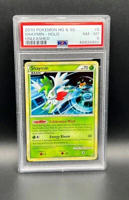 Pokemon PSA 8 NM-MT Shaymin 8/95 Unleashed Holofoil 2010 S#6865 - Image 1 of 2