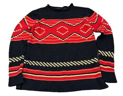 Suéter De Colección Años 90 Nórdico/Isla Justa Colorido Abuela/Hippy/Boho Tejido Talla Med Foto 1 de 4