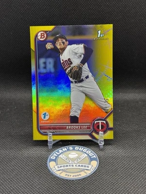 2022 Bowman Draft 1st Edition - Brooks Lee #BD-153 Yellow Foil /75 (RC) - Image 1 of 2