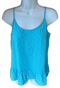 Lilly Pulitzer Women's Gauzy Blue Tank Top Size XS Lightweight Flowy - Picture 1 of 8